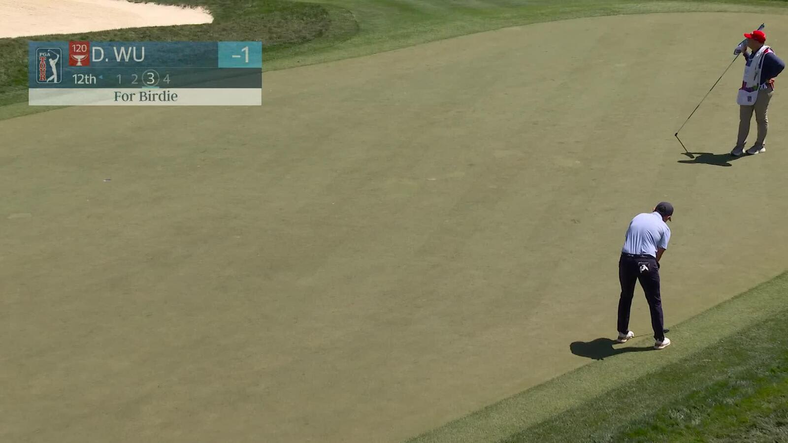 Dylan Wu buries a 30-foot birdie putt on No. 12 at Valspar