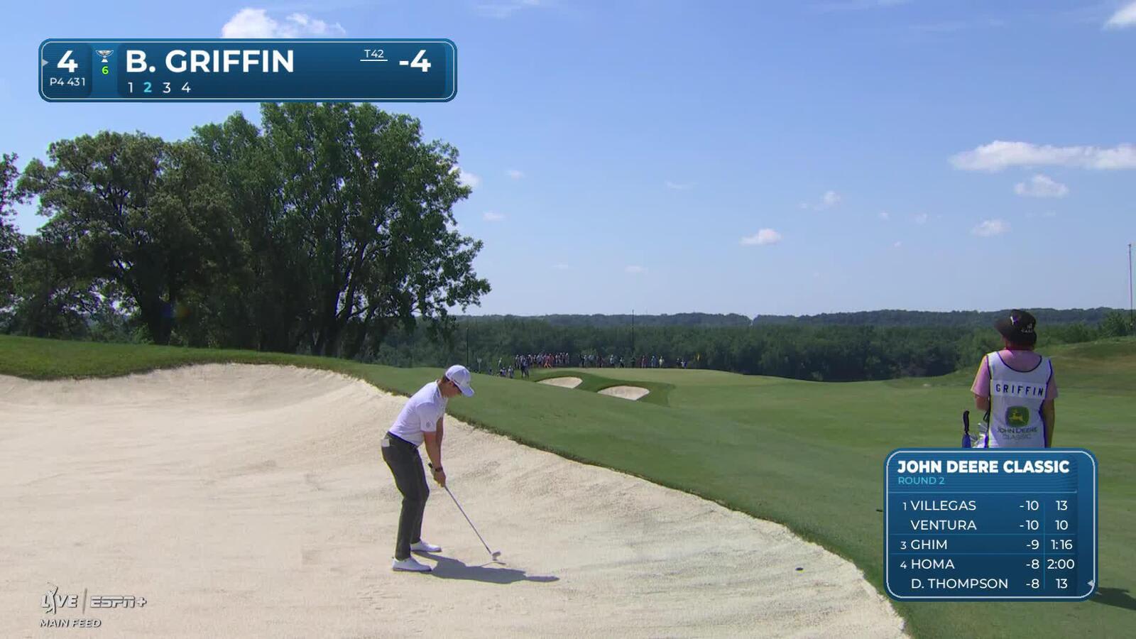 Ben Griffin makes birdie on No. 4 at John Deere