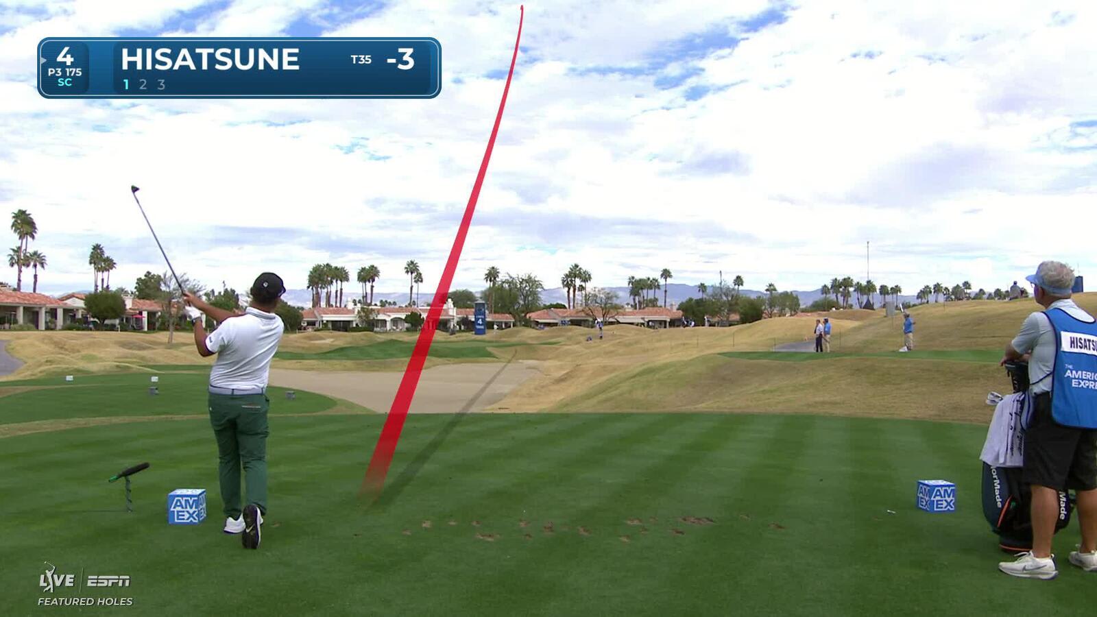 Ryo Hisatsune hits 173-yard tee shot to 8 feet, sets up birdie on No. 4