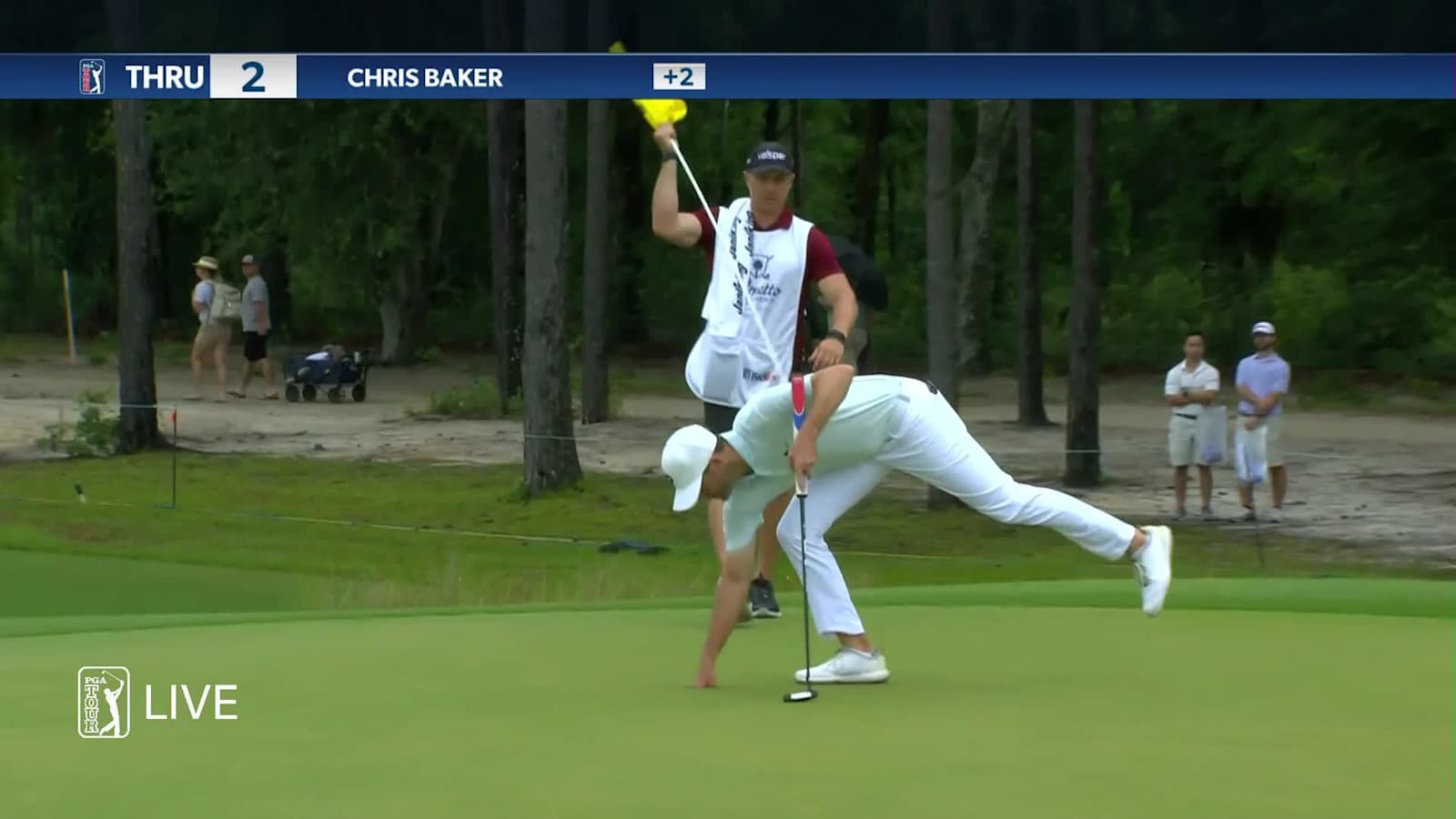 Chris Baker throws flop close and birdies at Palmetto Championship