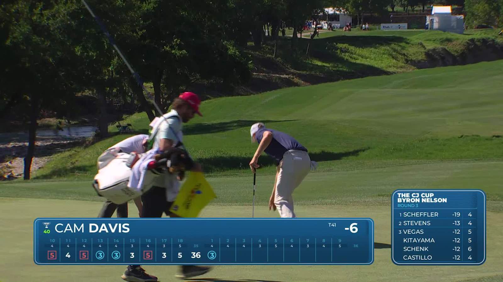 Cam Davis holes out for birdie on No. 1 at THE CJ CUP