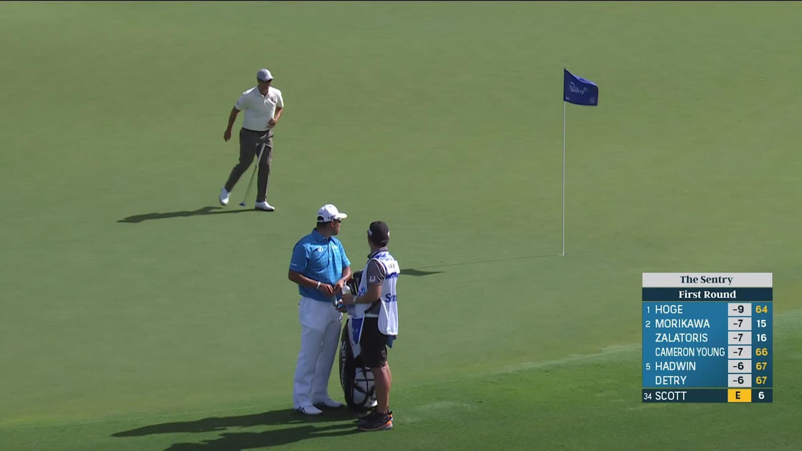 Adam Scott rattles in birdie putt at The Sentry