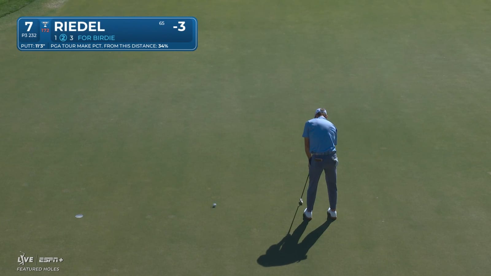 Matthew Riedel holes 11-foot birdie putt at Cognizant Classic