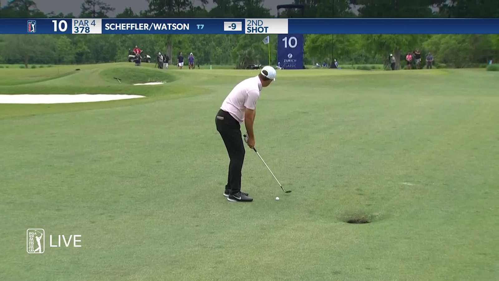 Scottie Scheffler's crafty wedge to 13 inches leads to birdie at Zurich Classic