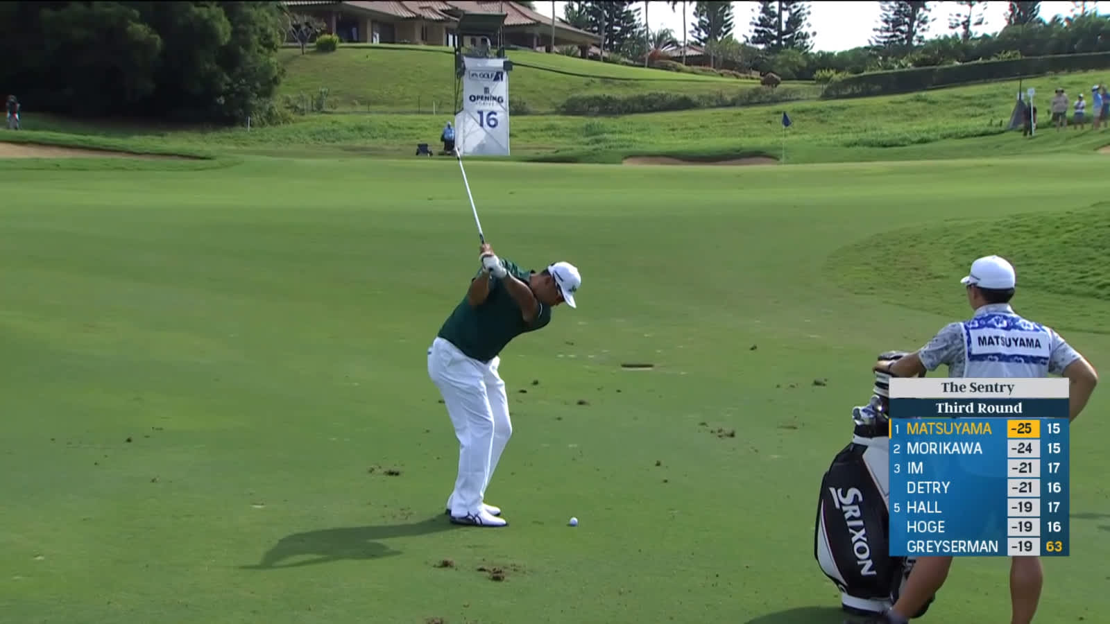 Hideki Matsuyama almost holes out for eagle at The Sentry