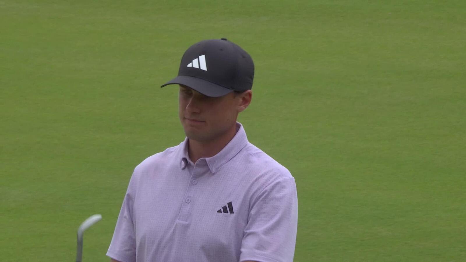 Ludvig Åberg makes birdie on No. 18 at TOUR Championship