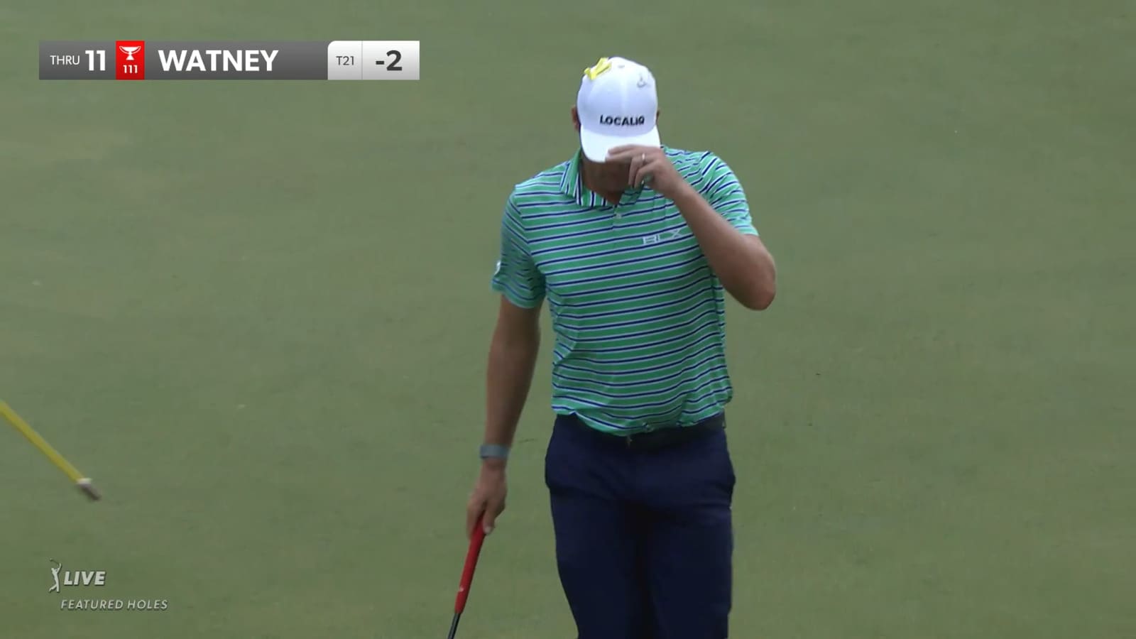 Nick Watney rolls in birdie putt at FedEx St. Jude Champ