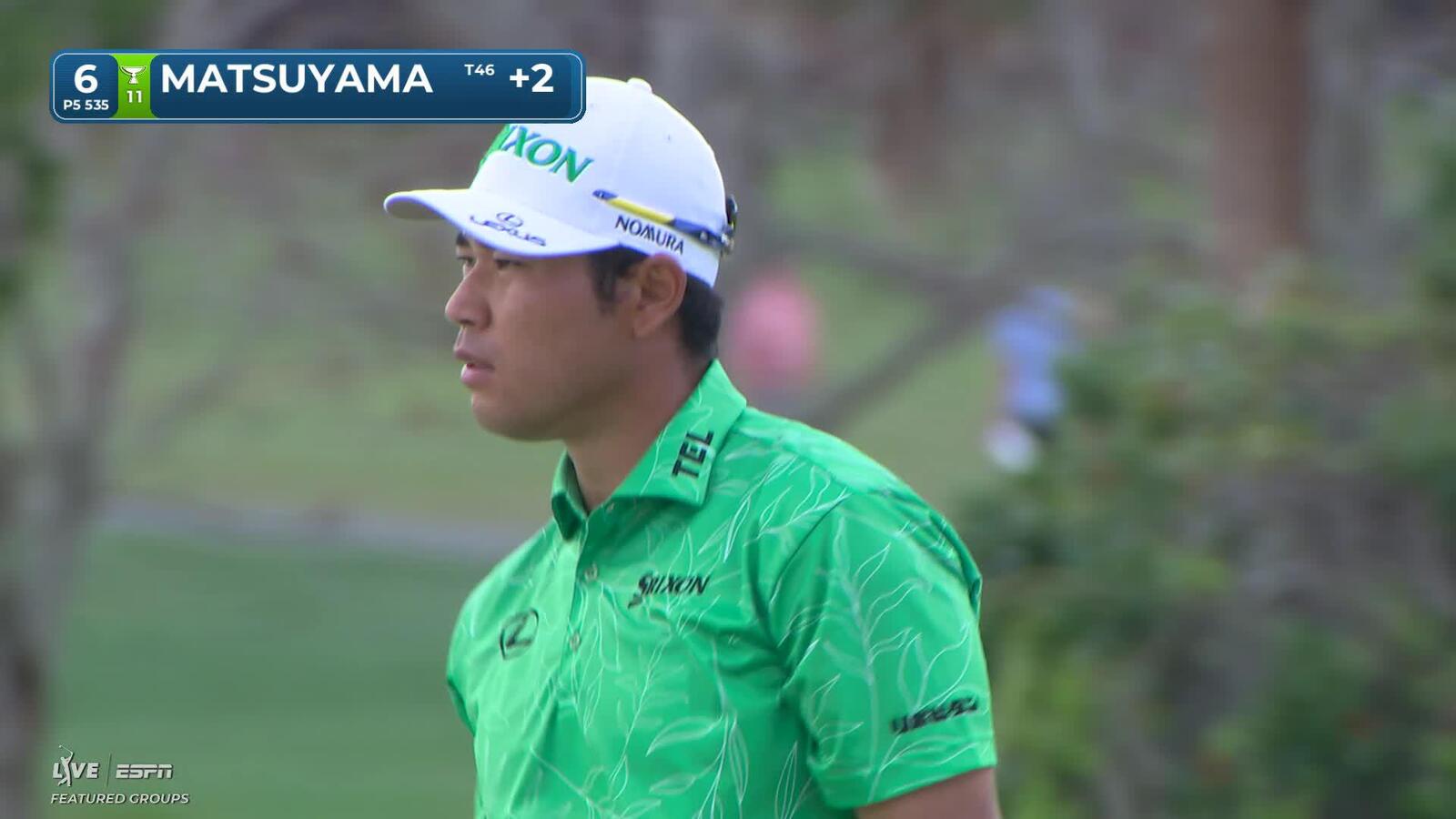 Hideki Matsuyama hits 249-yard approach to 11 feet, sets up birdie on No. 6 at Arnold Palmer