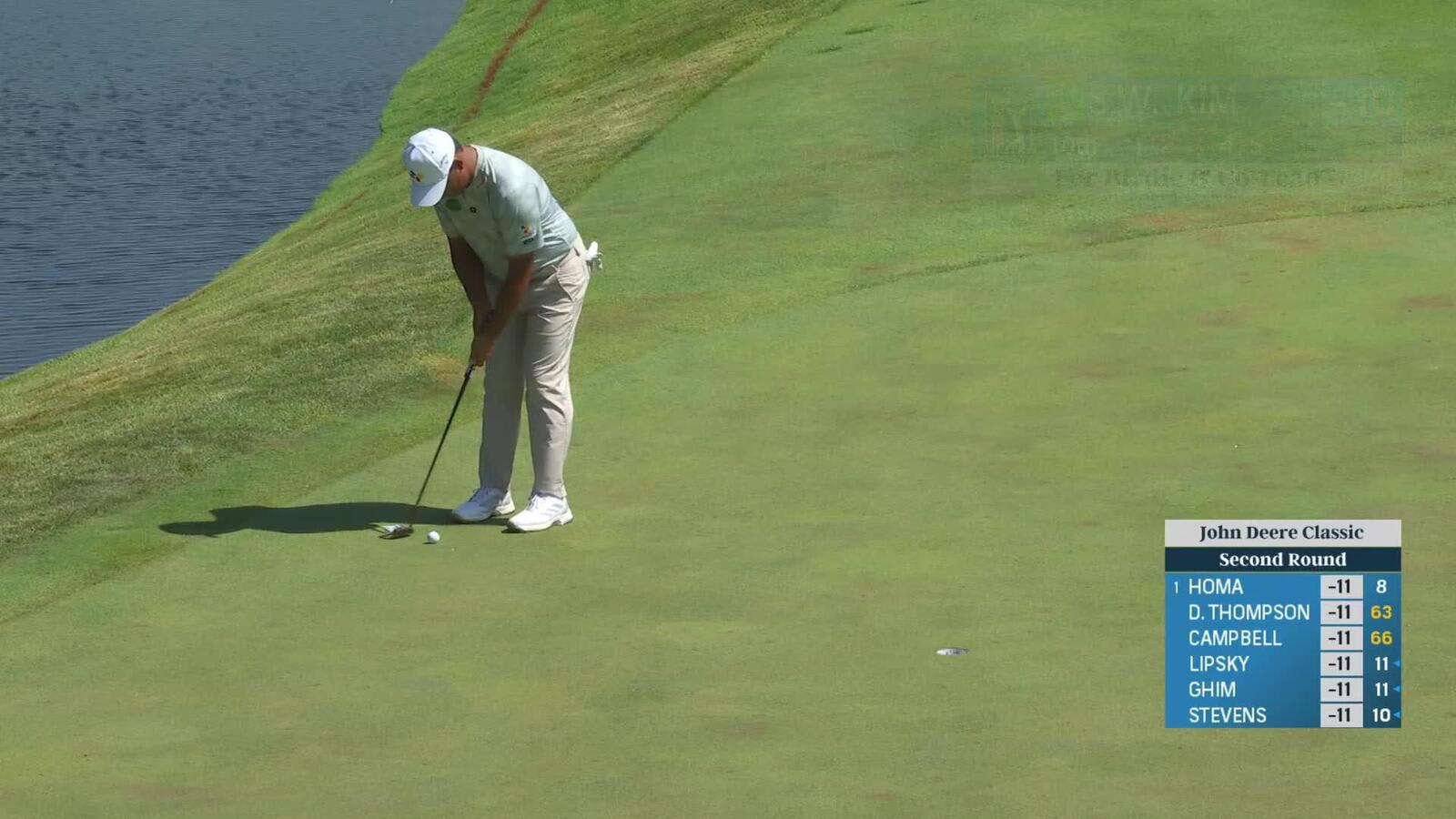 Si Woo Kim rolls in birdie putt at John Deere