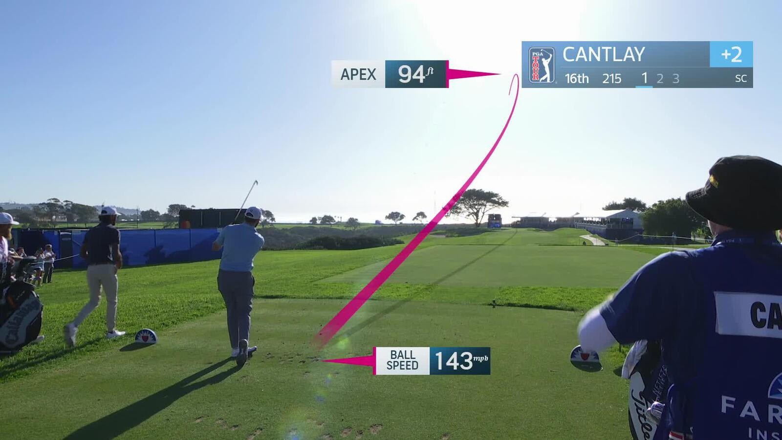 Patrick Cantlay hits 216-yard tee shot to 4 feet, sets up birdie on No. 16 at Farmers