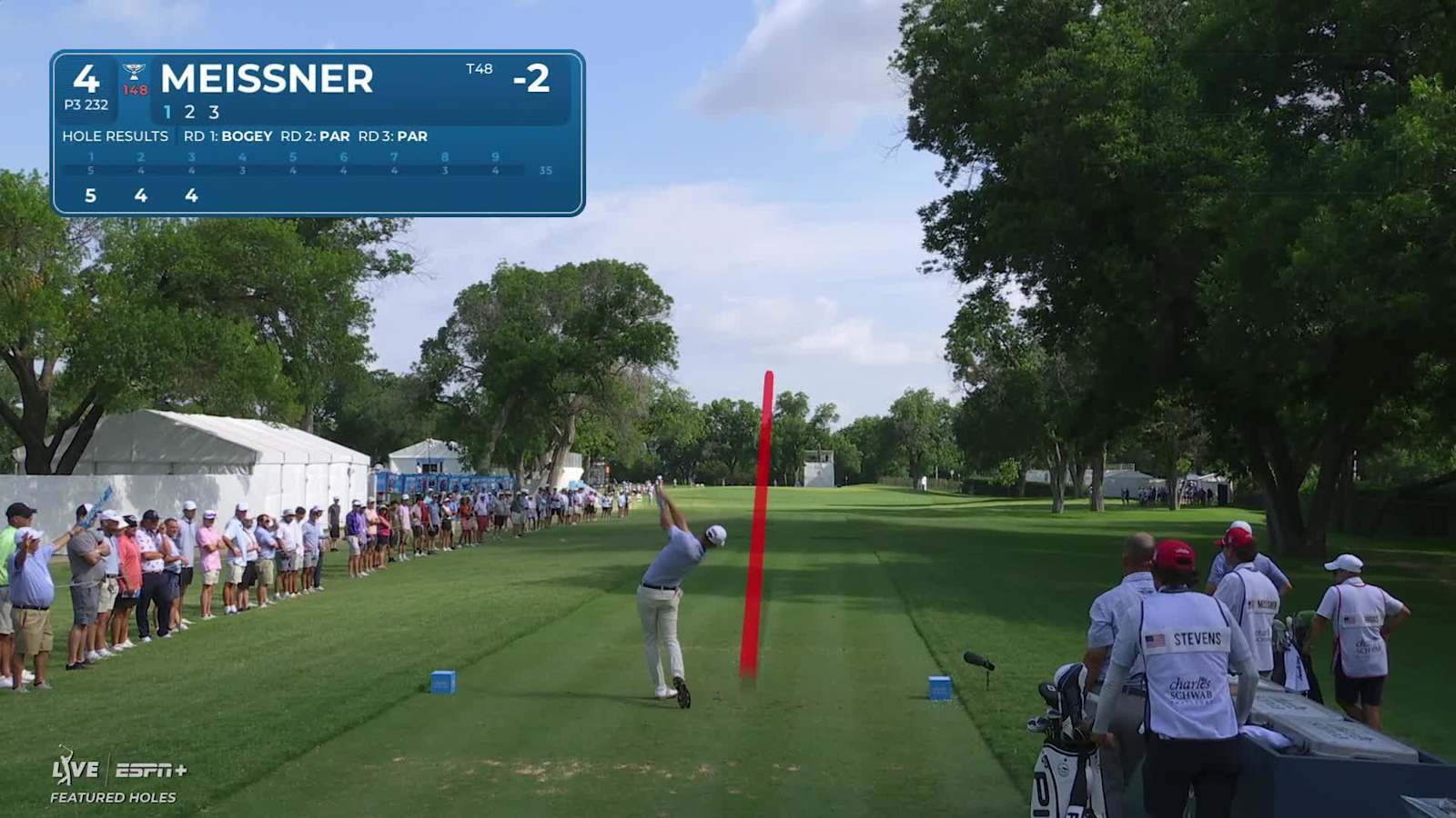 Mac Meissner makes birdie on No. 4 at Charles Schwab