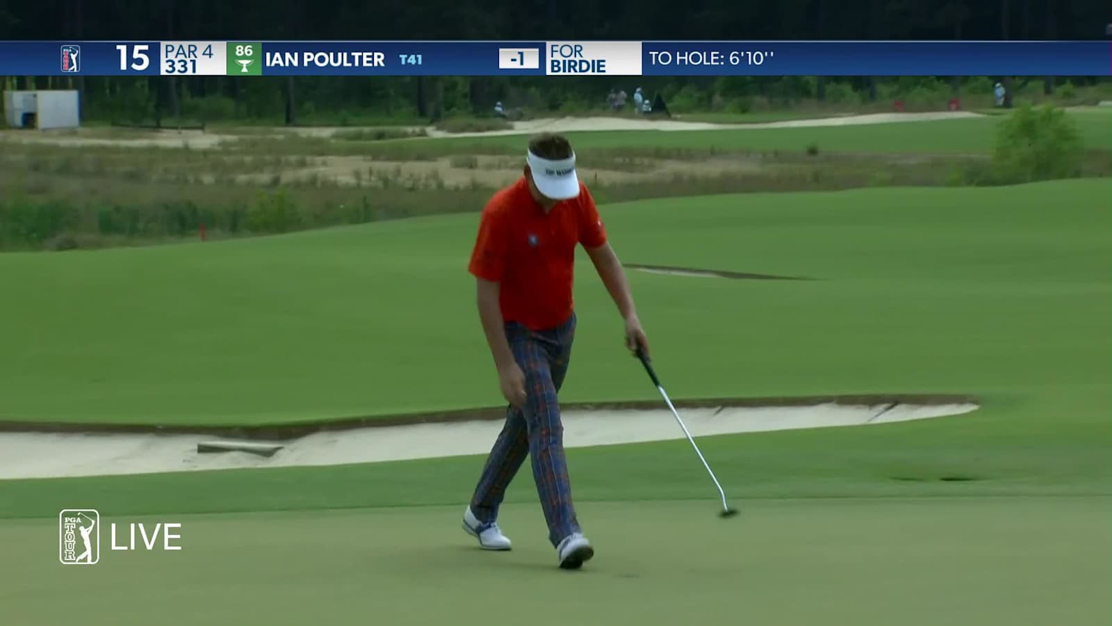 Ian Poulter makes birdie on No. 15 at Palmetto Championship