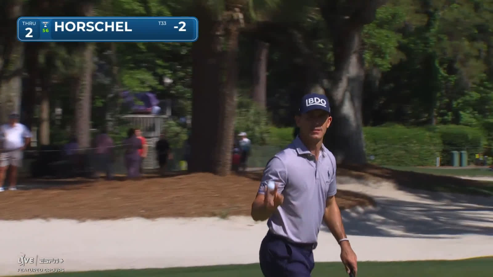 Billy Horschel puts down putt for birdie at RBC Heritage