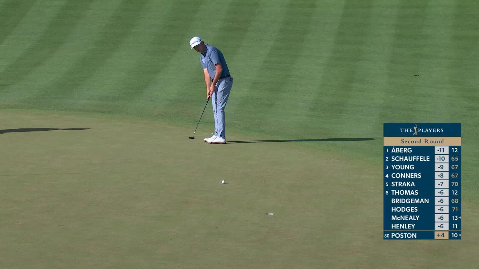 J.T. Poston sinks 27-foot eagle putt on No. 2 at THE PLAYERS