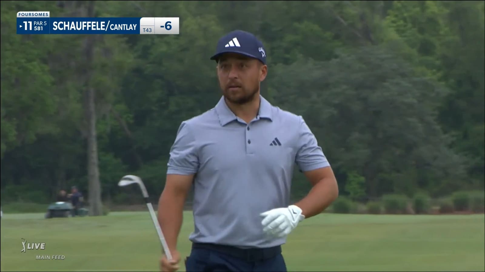 Schauffele/Cantlay make birdie after rattling the flag stick at Zurich Classic