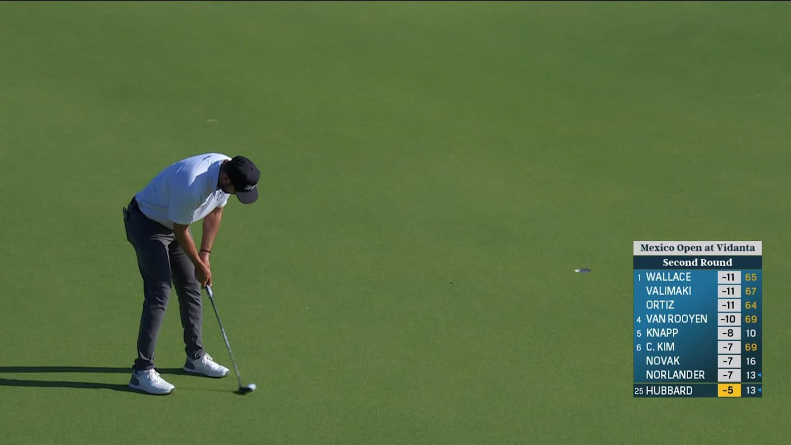 Mark Hubbard makes birdie on No. 5 at Mexico Open