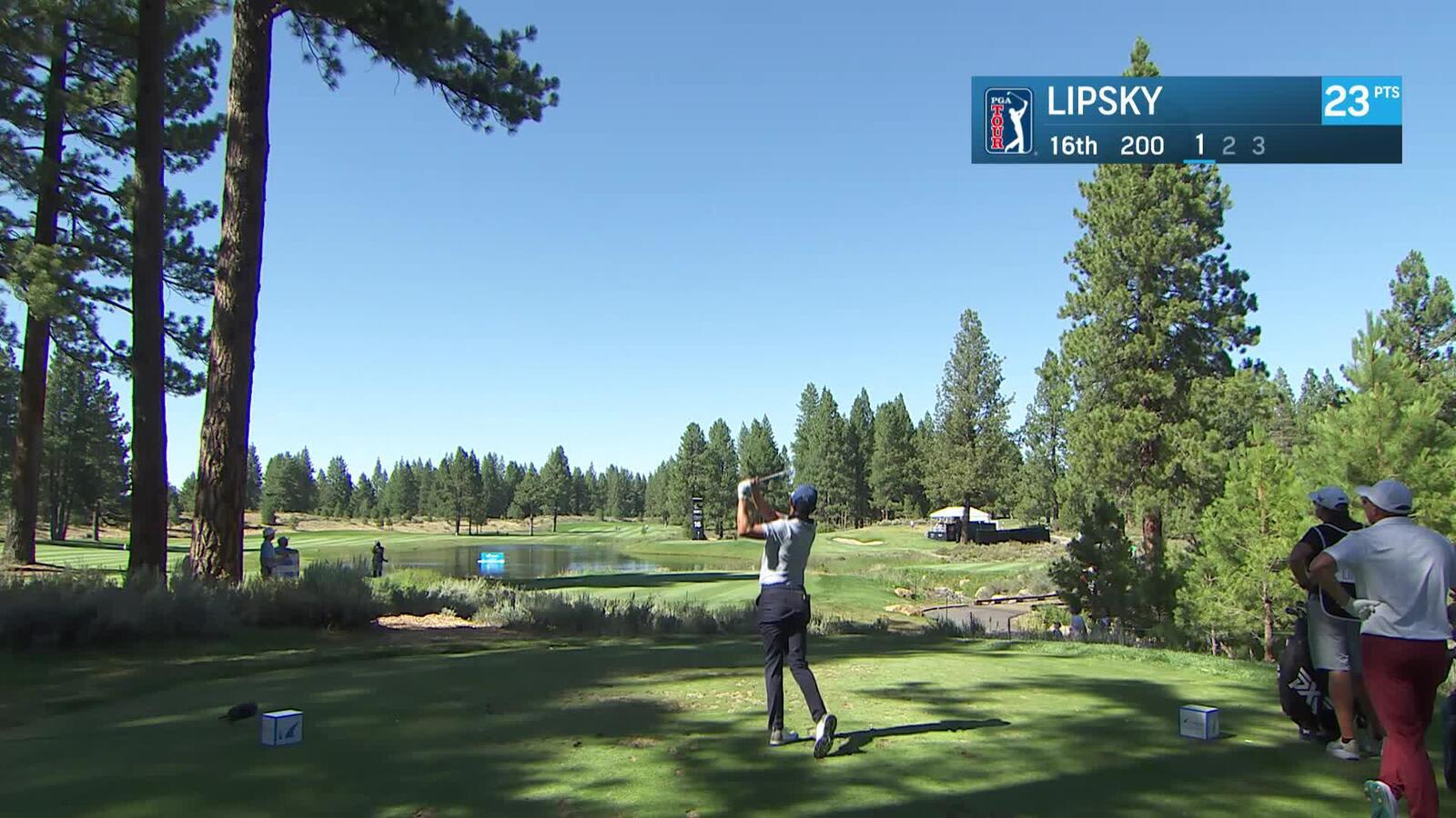 David Lipsky makes birdie on No. 16 at Barracuda