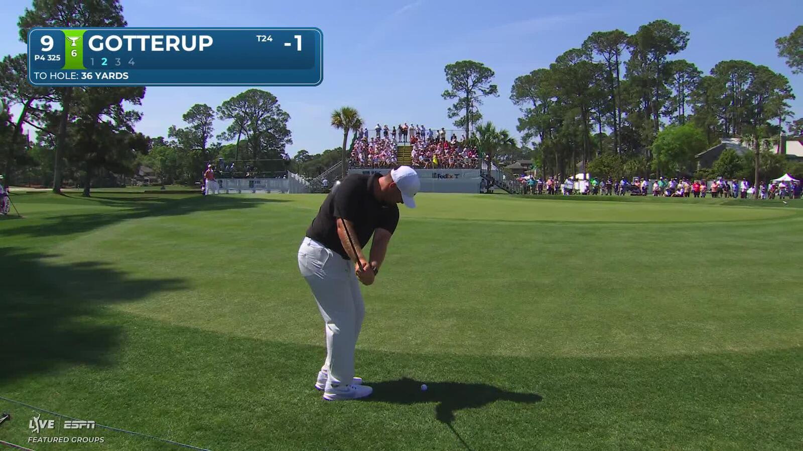 Chris Gotterup makes birdie on No. 9 at RBC Heritage