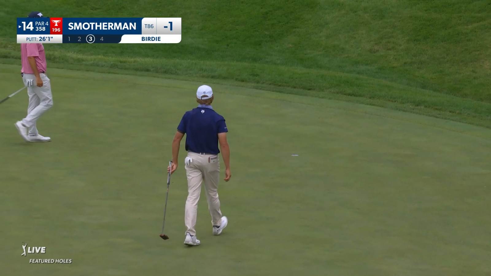 Austin Smotherman sinks a 26-foot birdie putt at John Deere