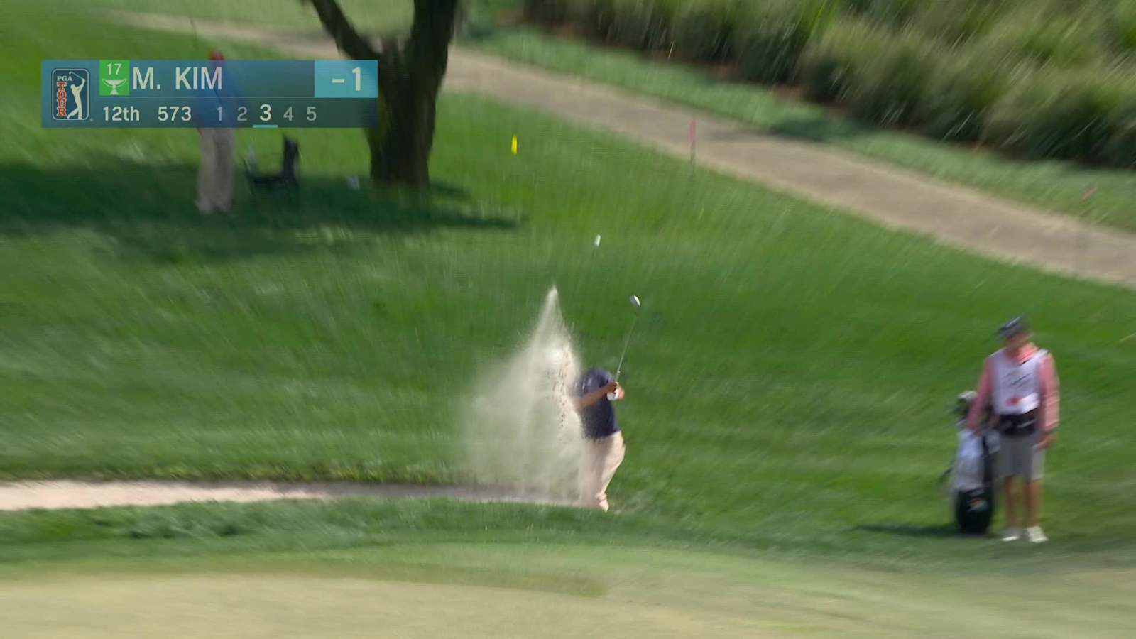Michael Kim holes out bunker shot for birdie at Arnold Palmer Invitational