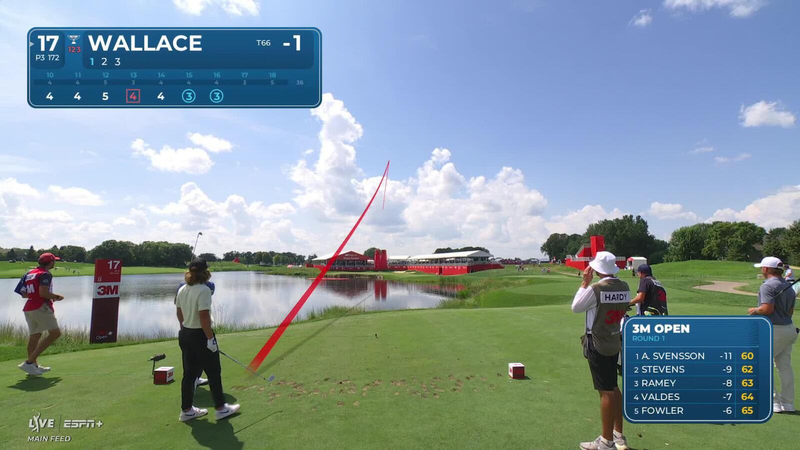 Matt Wallace makes birdie on No. 17 at 3M Open
