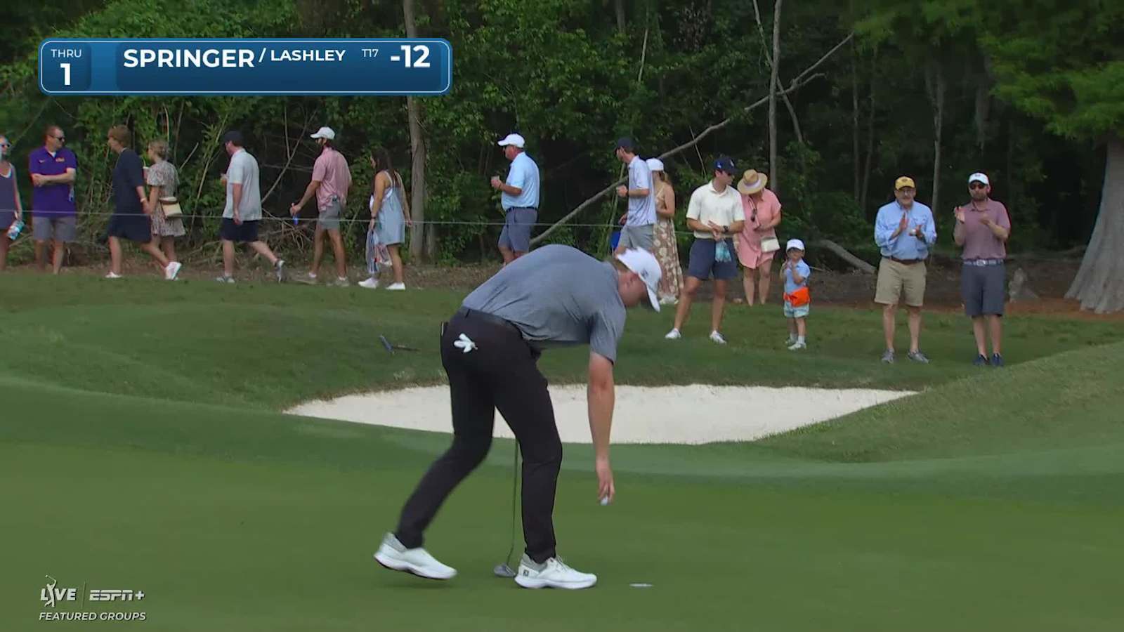 Hayden Springer makes birdie on No. 1 at Zurich Classic
