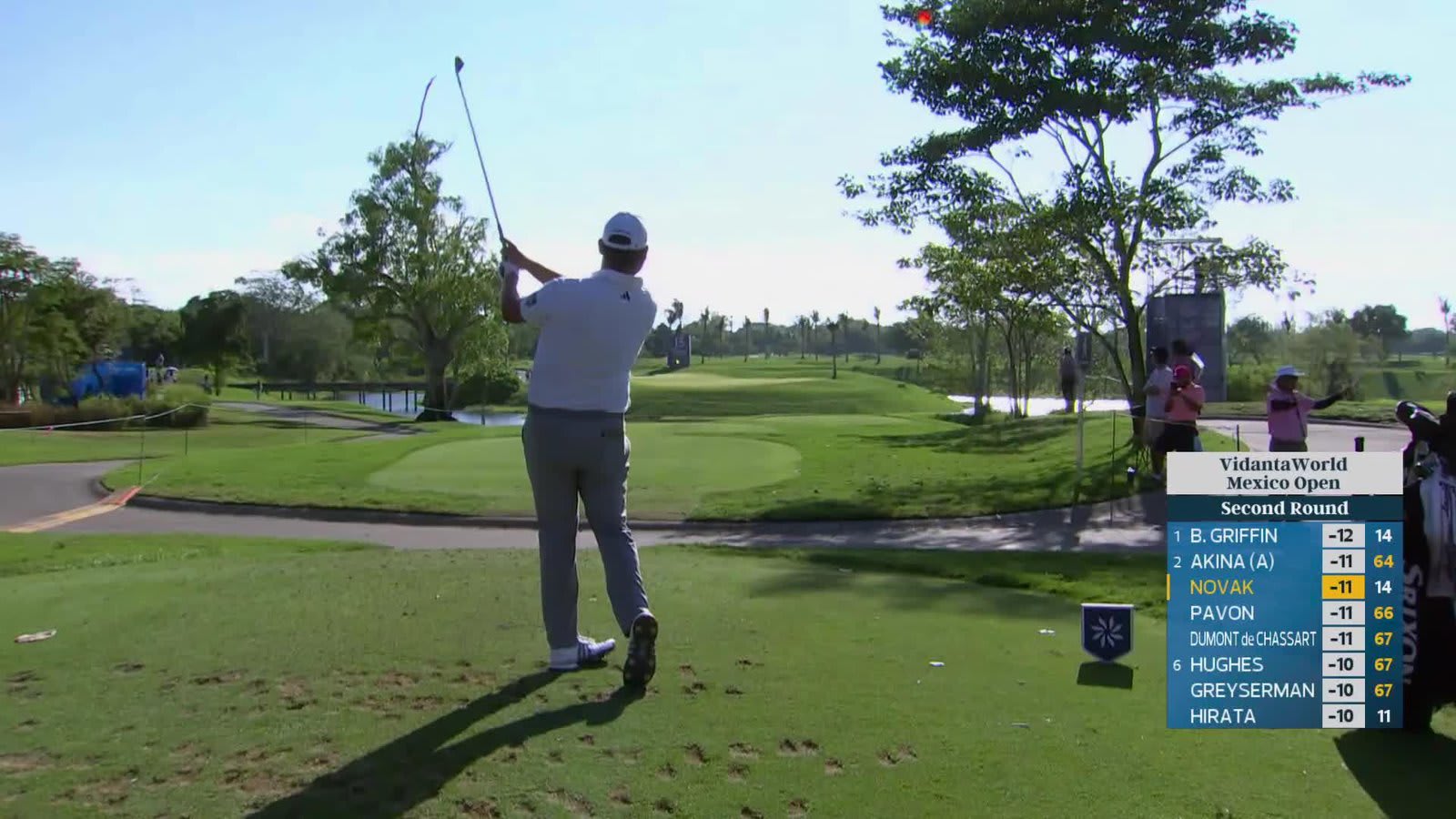 Andrew Novak hits tee shot to 17 feet, sets up birdie on No. 15 at Mexico Open