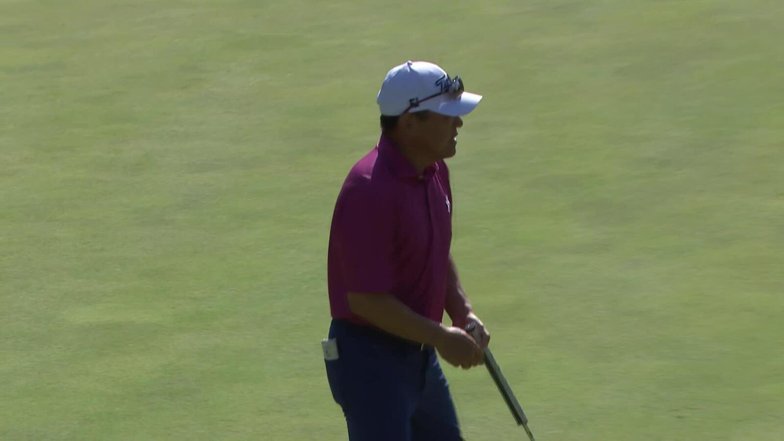 Charlie Wi makes eagle on No. 15 at Stifel Charity Classic