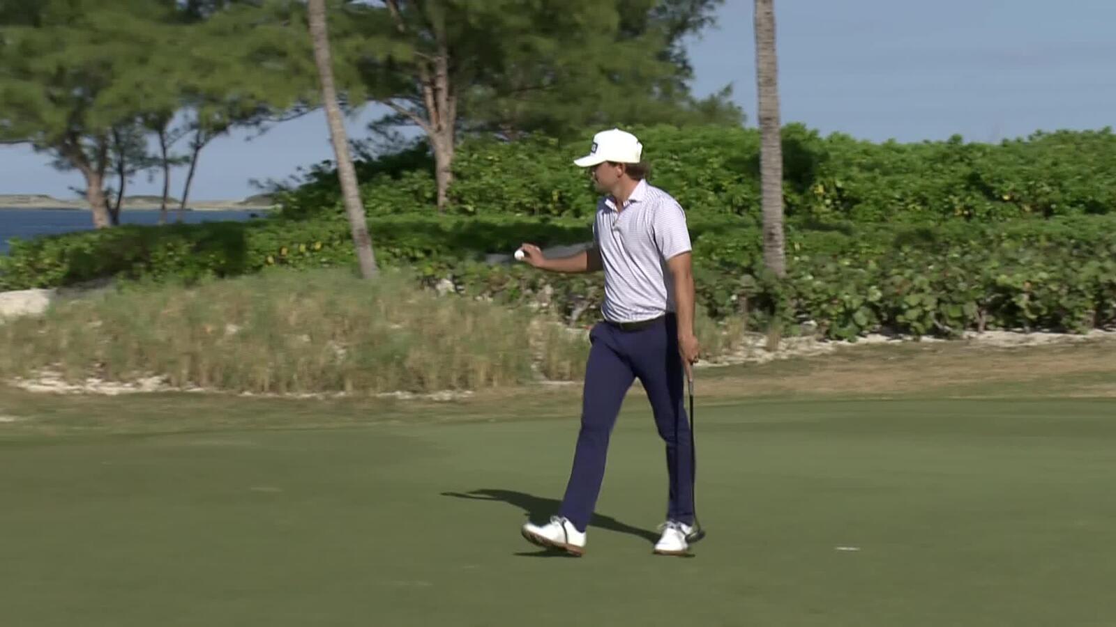 Nicolo Galletti reaches in two to set up birdie at The Bahamas Golf Classic