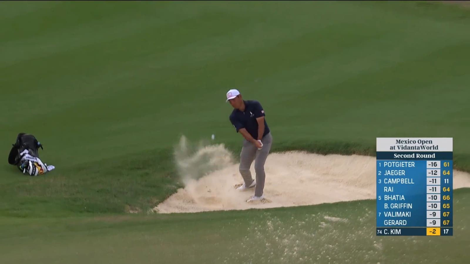 Chan Kim's bunker play leads to birdie at Mexico Open
