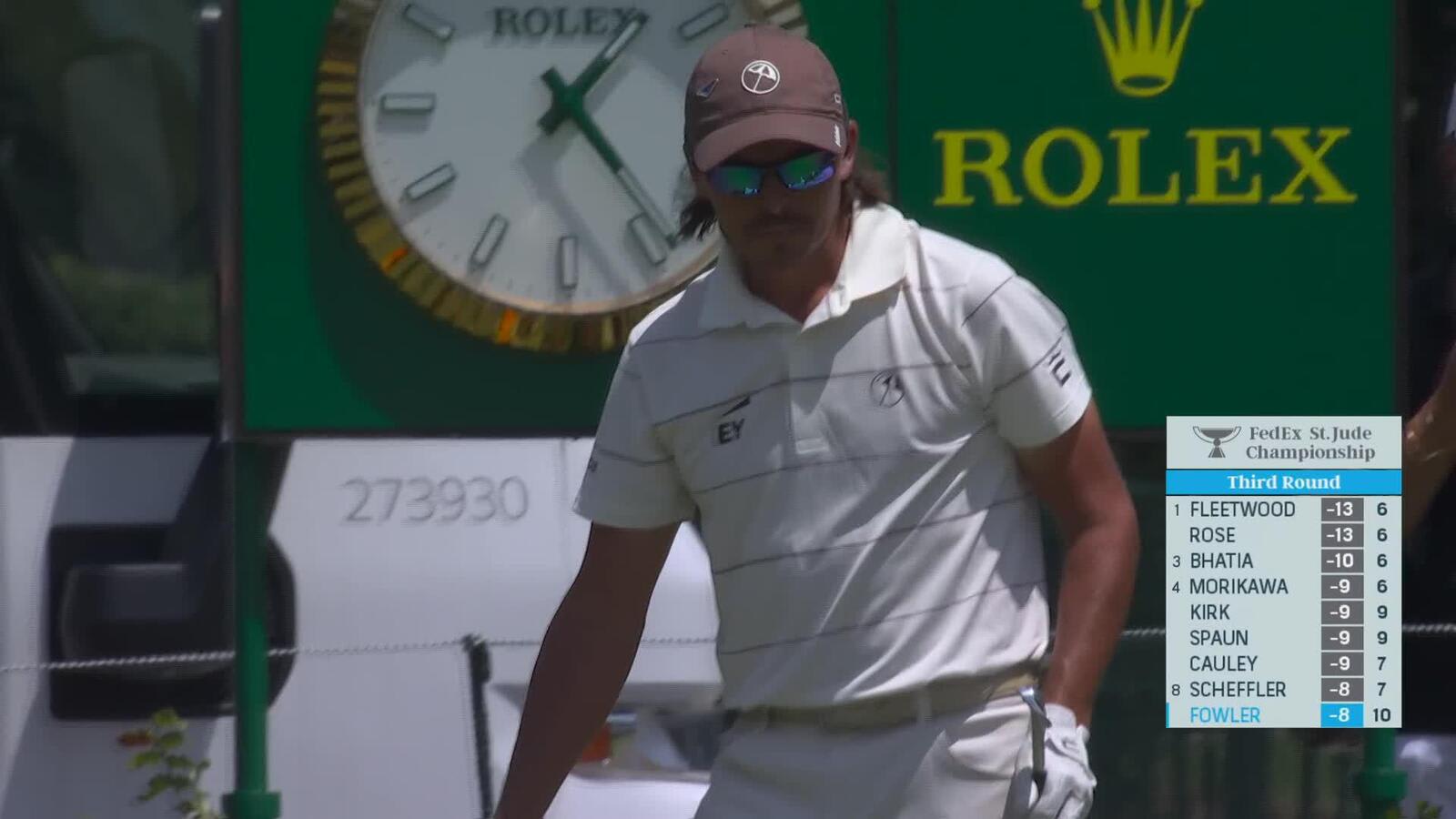 Rickie Fowler makes birdie on No. 11 at FedEx St. Jude