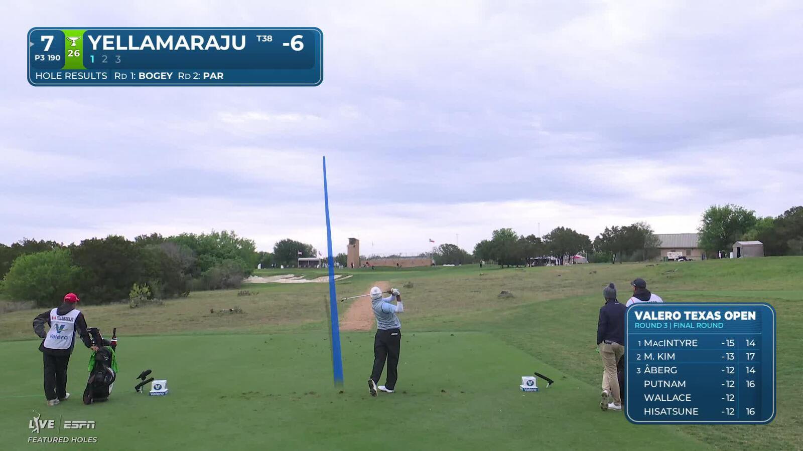 Sudarshan Yellamaraju hits tee shot to 9 feet, sets up birdie on No. 7 at Valero