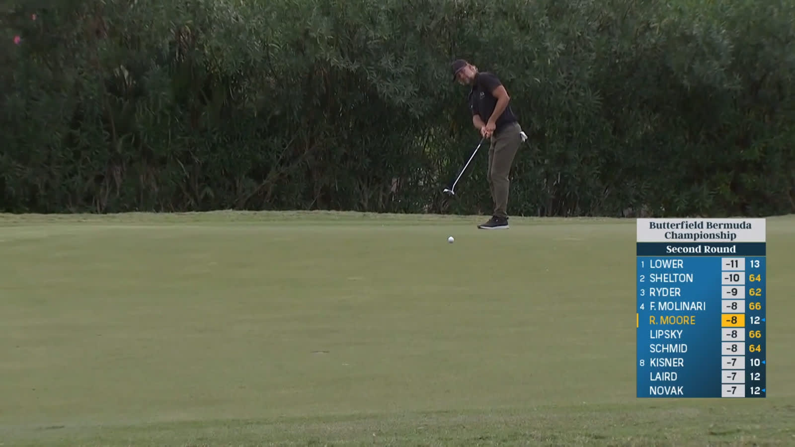 Ryan Moore sends in long birdie putt at Butterfield Bermuda