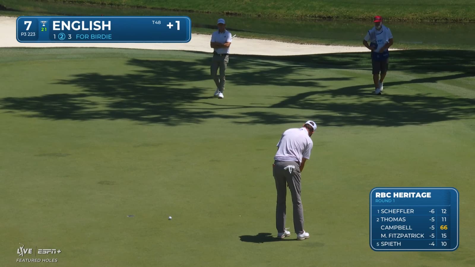 Harris English sneaks in birdie putt at RBC Heritage