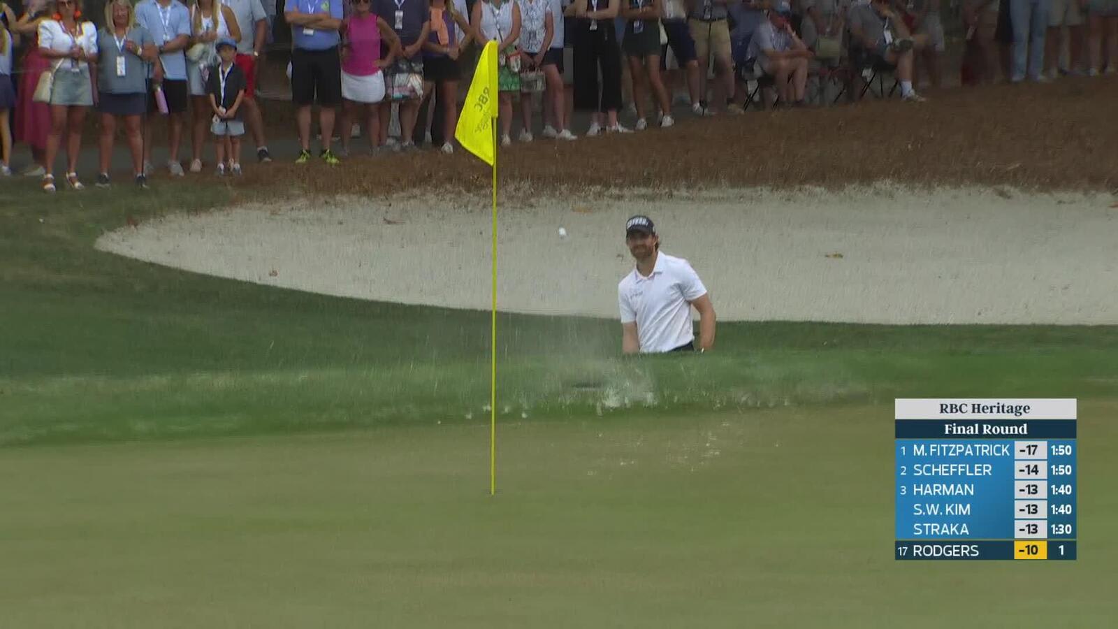 Patrick Rodgers gets up-and-down from 31 yards for birdie on No. 2 at RBC Heritage