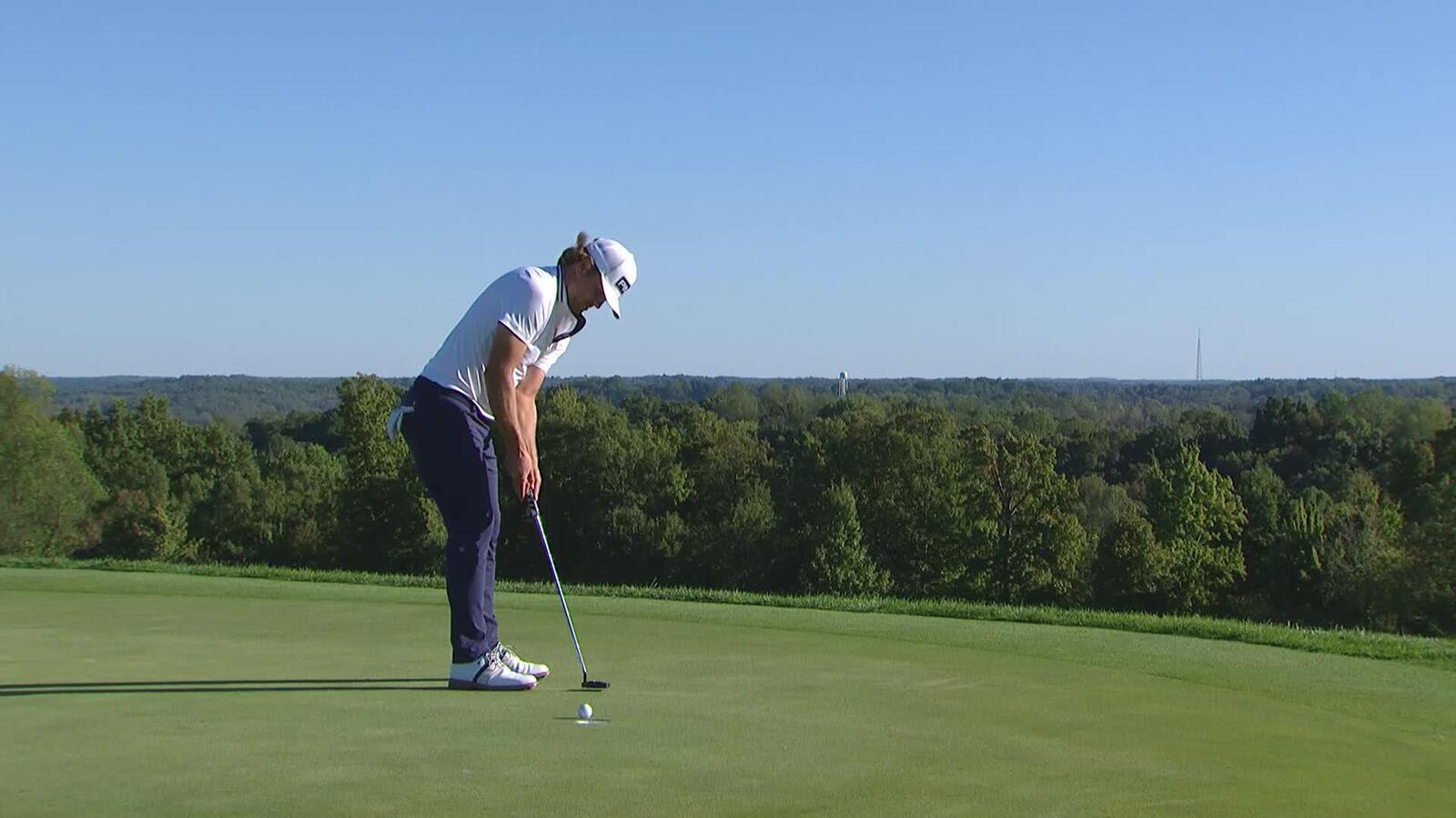 Nicolo Galletti makes birdie on No. 15 at Korn Ferry Tour Champ