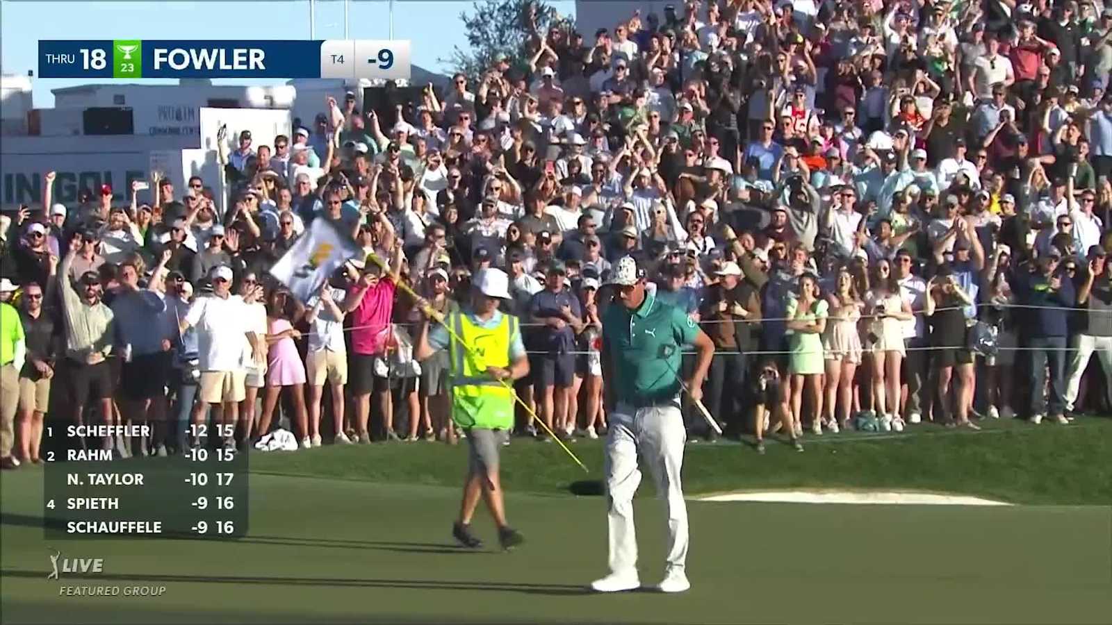 Rickie Fowler nearly closes round with eagle hole-out at WM Phoenix Open