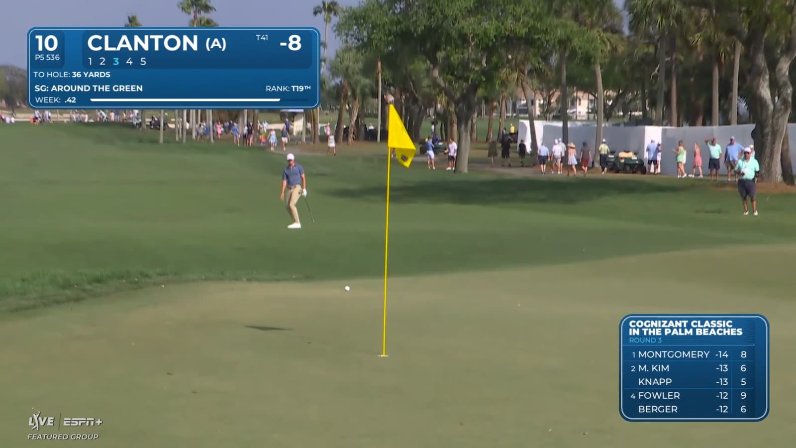 Luke Clanton pitches it close to set up birdie at Cognizant Classic