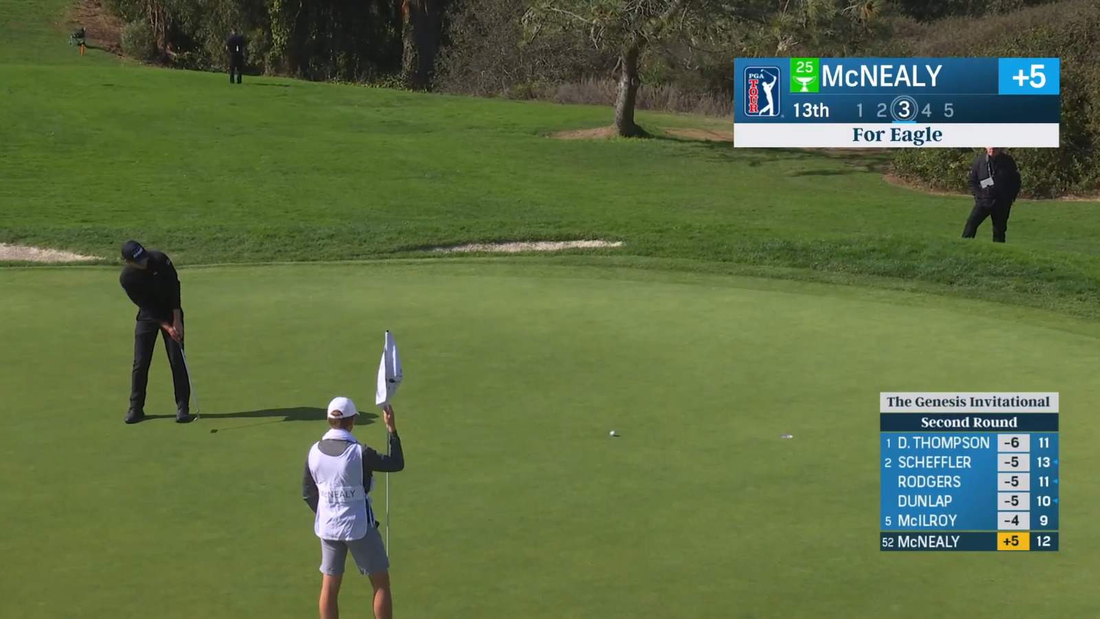 Maverick McNealy makes 17-foot eagle putt at The Genesis
