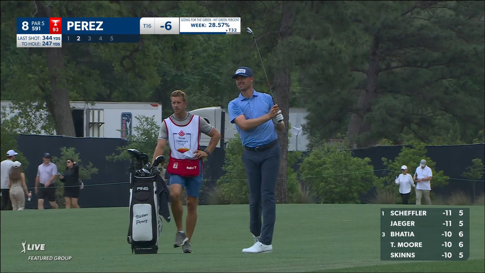 Victor Perez reaches in two to set up birdie at Houston Open