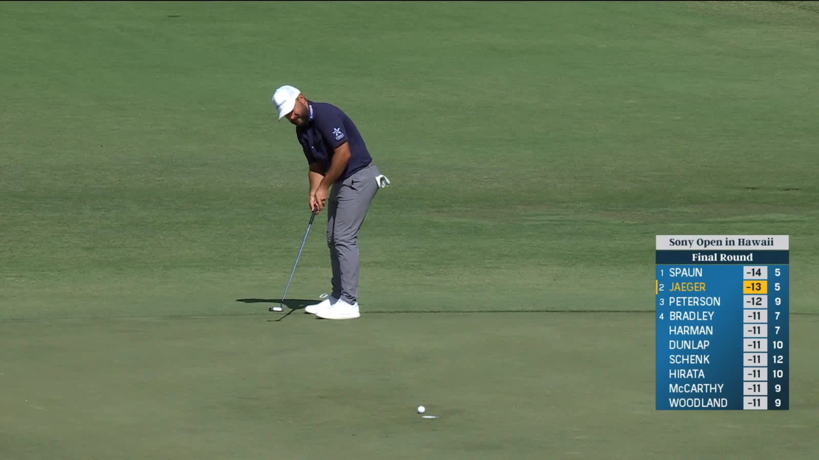 Stephan Jaeger nails 20-foot putt for back-to-back birdies at Sony Open