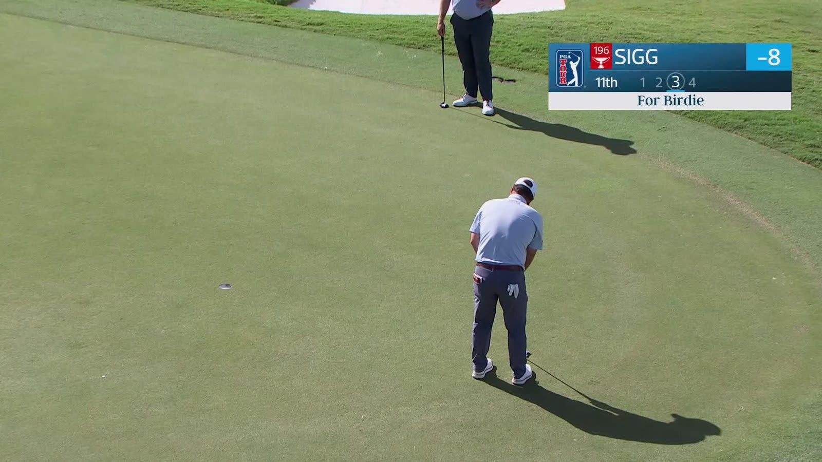 Greyson Sigg sinks 6-foot birdie putt on No. 11 at Butterfield Bermuda