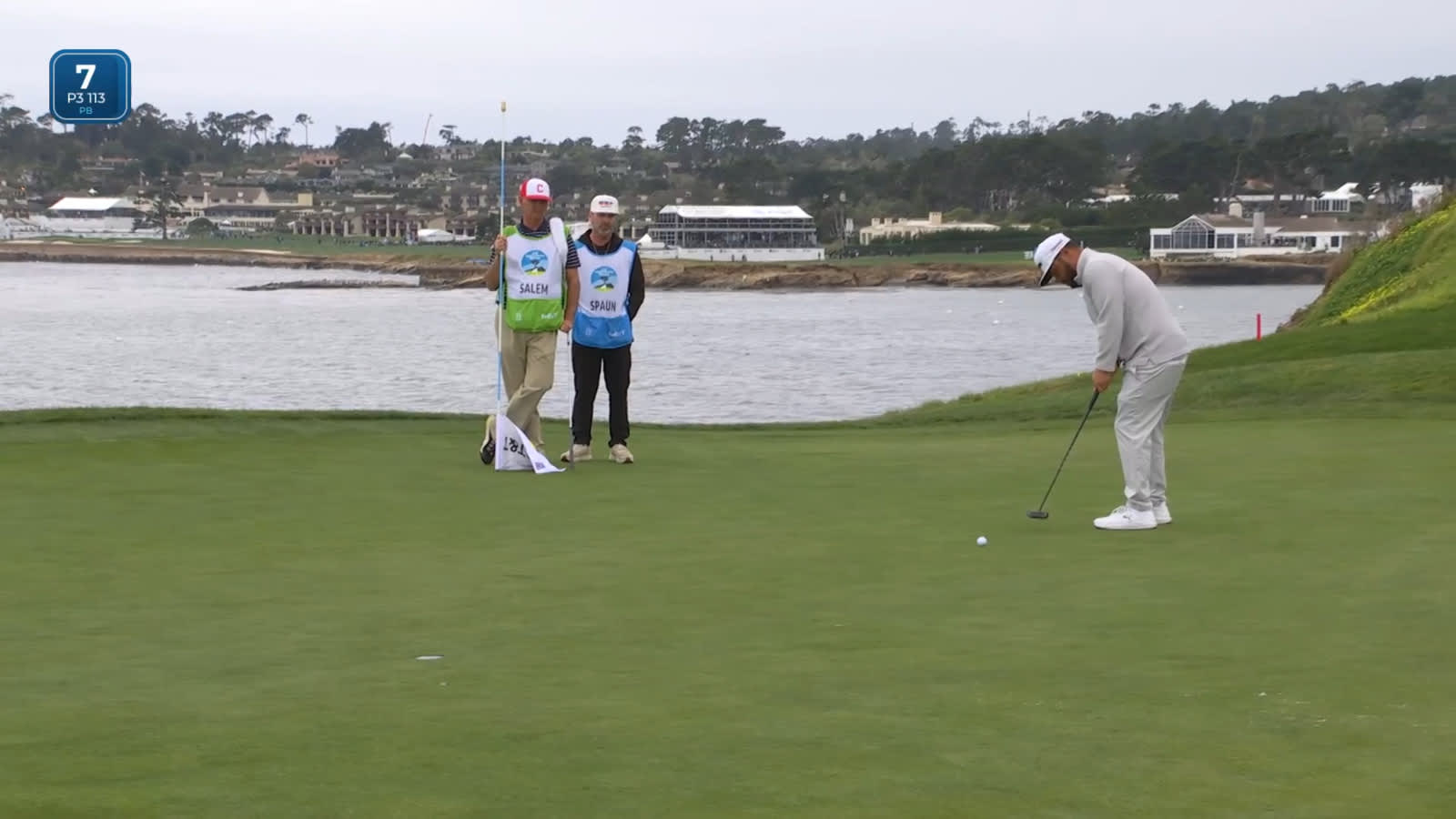 J.J. Spaun makes 19-footer for birdie at AT&T Pebble Beach