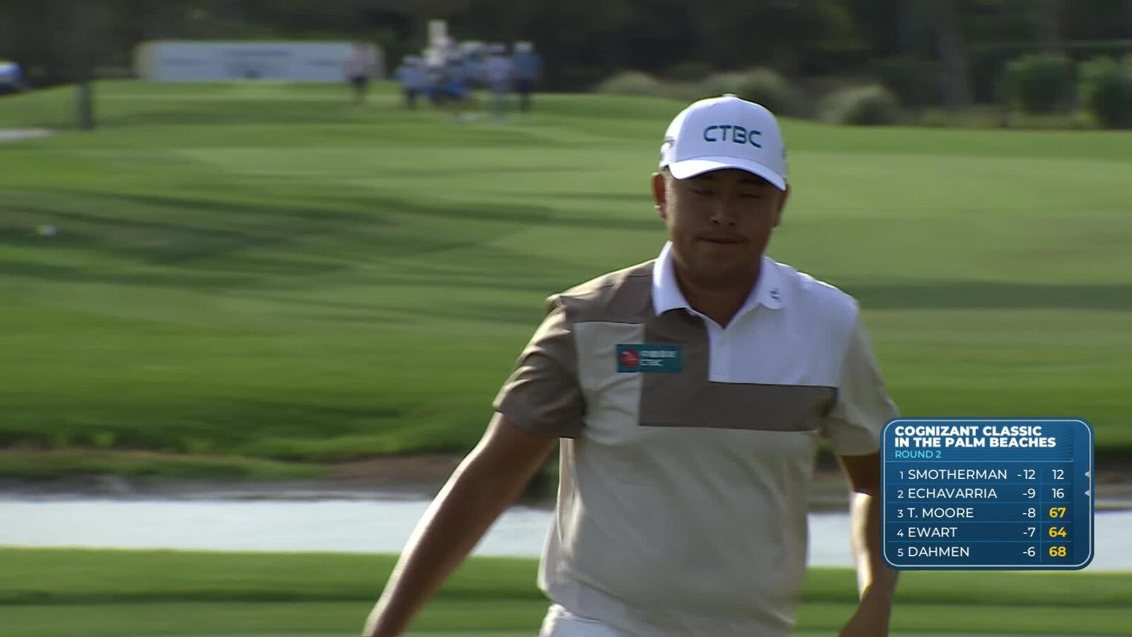 Kevin Yu drains 10-foot birdie putt on No. 8 at Cognizant Classic
