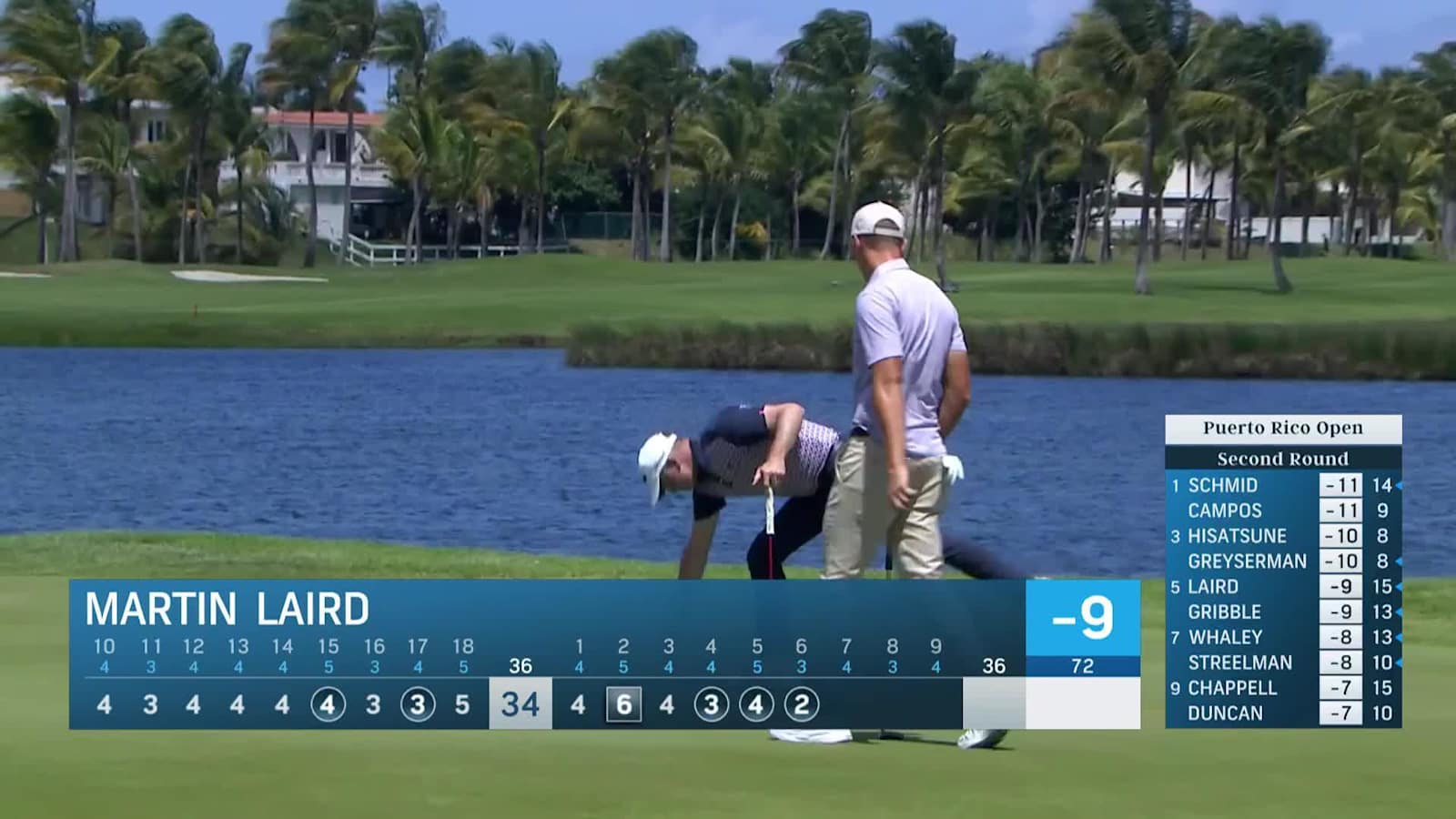 Martin Laird makes birdie on No. 6 at Puerto Rico