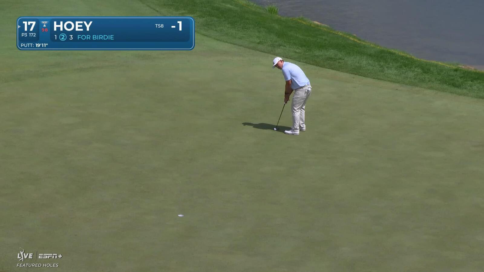 Rico Hoey makes birdie on No. 17 at 3M Open