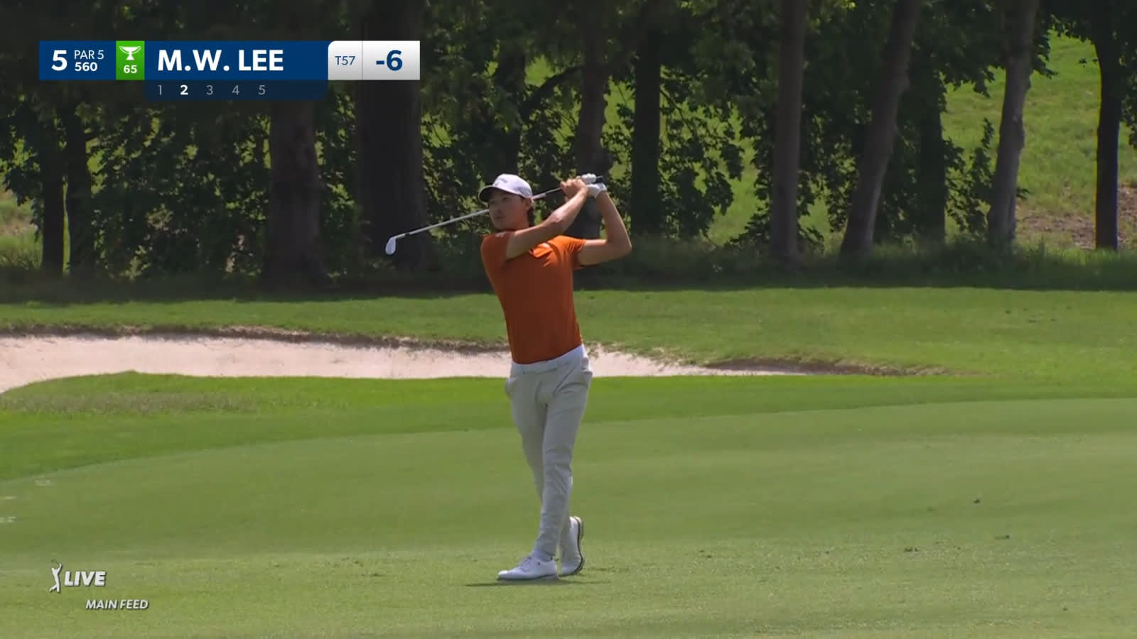 Min Woo Lee reaches in two to set up birdie at THE CJ CUP