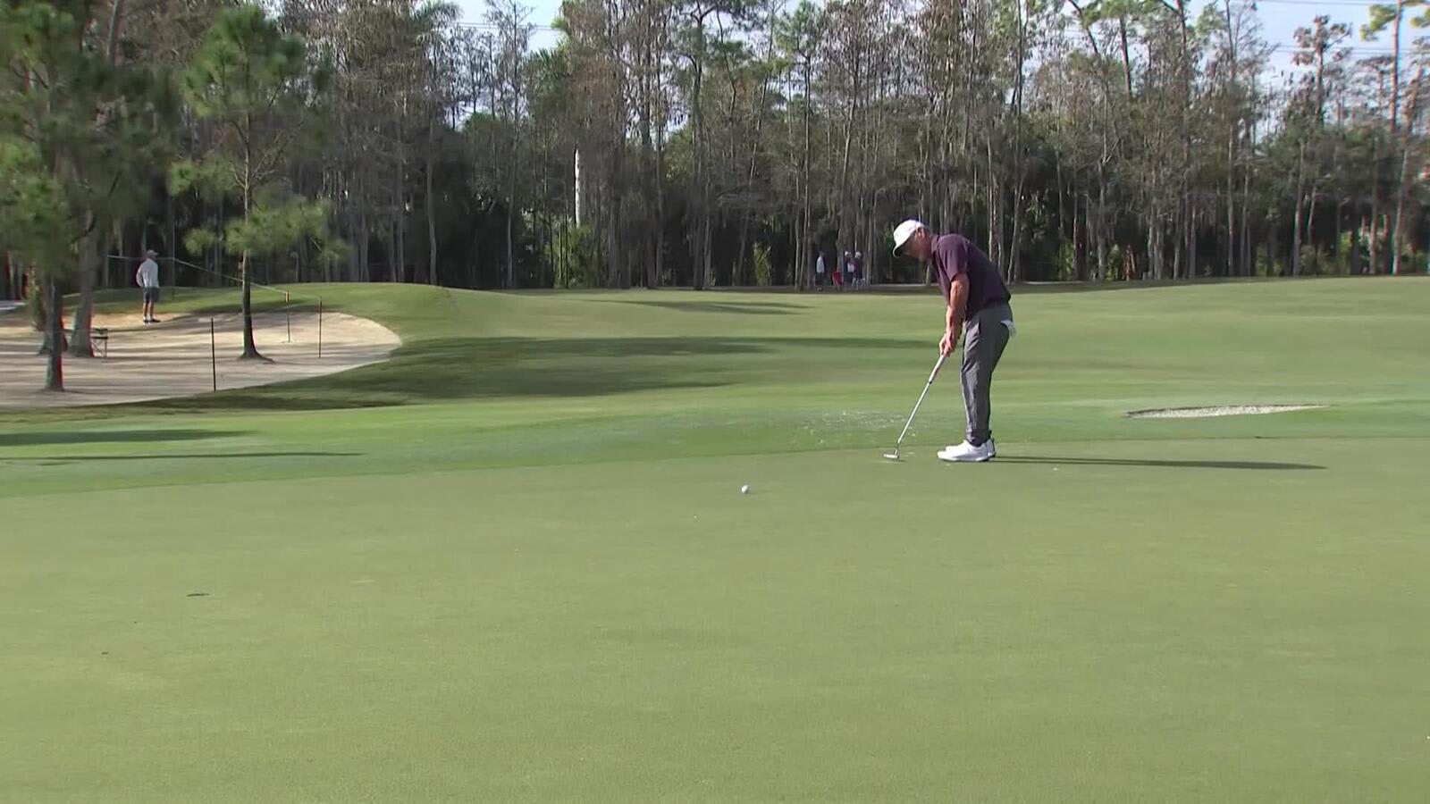 David Duval makes birdie putt on No. 3 at Chubb Classic