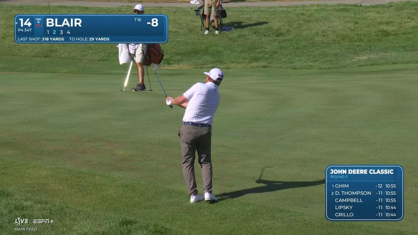 Zac Blair makes birdie on No. 14 at John Deere