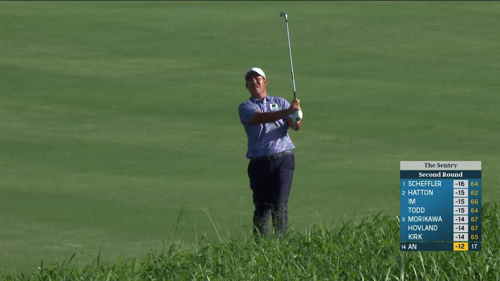 Byeong Hun An's impressive 271-yard approach leads to eagle at Sentry